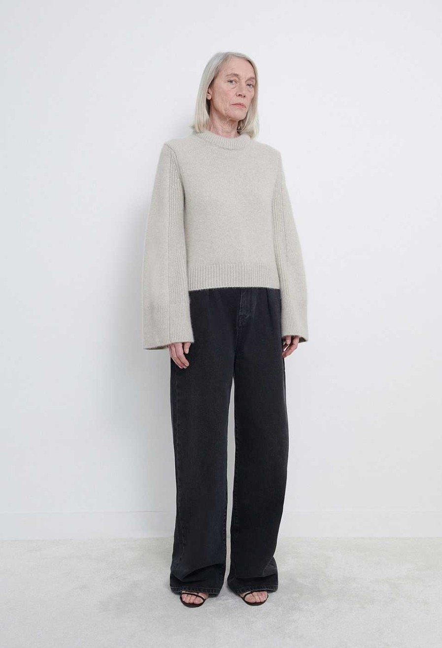 Clothing Loulou Studio | Otavi Wool Blend Cardigan Stone