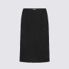 Clothing Loulou Studio | Savo Sheer Gauze Midi Skirt Black