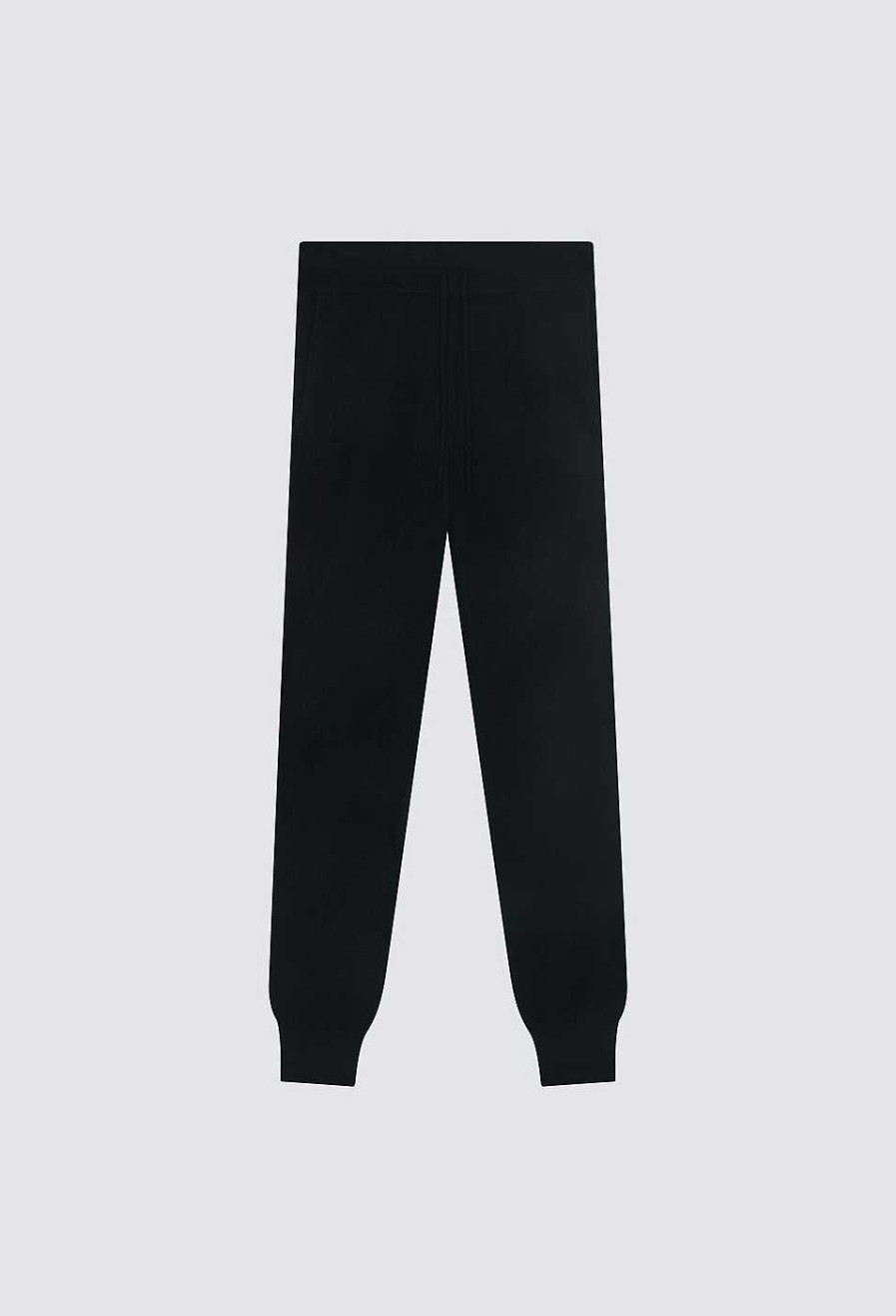 Essentials Loulou Studio | Maddalena Cashmere Jogging Pants Black