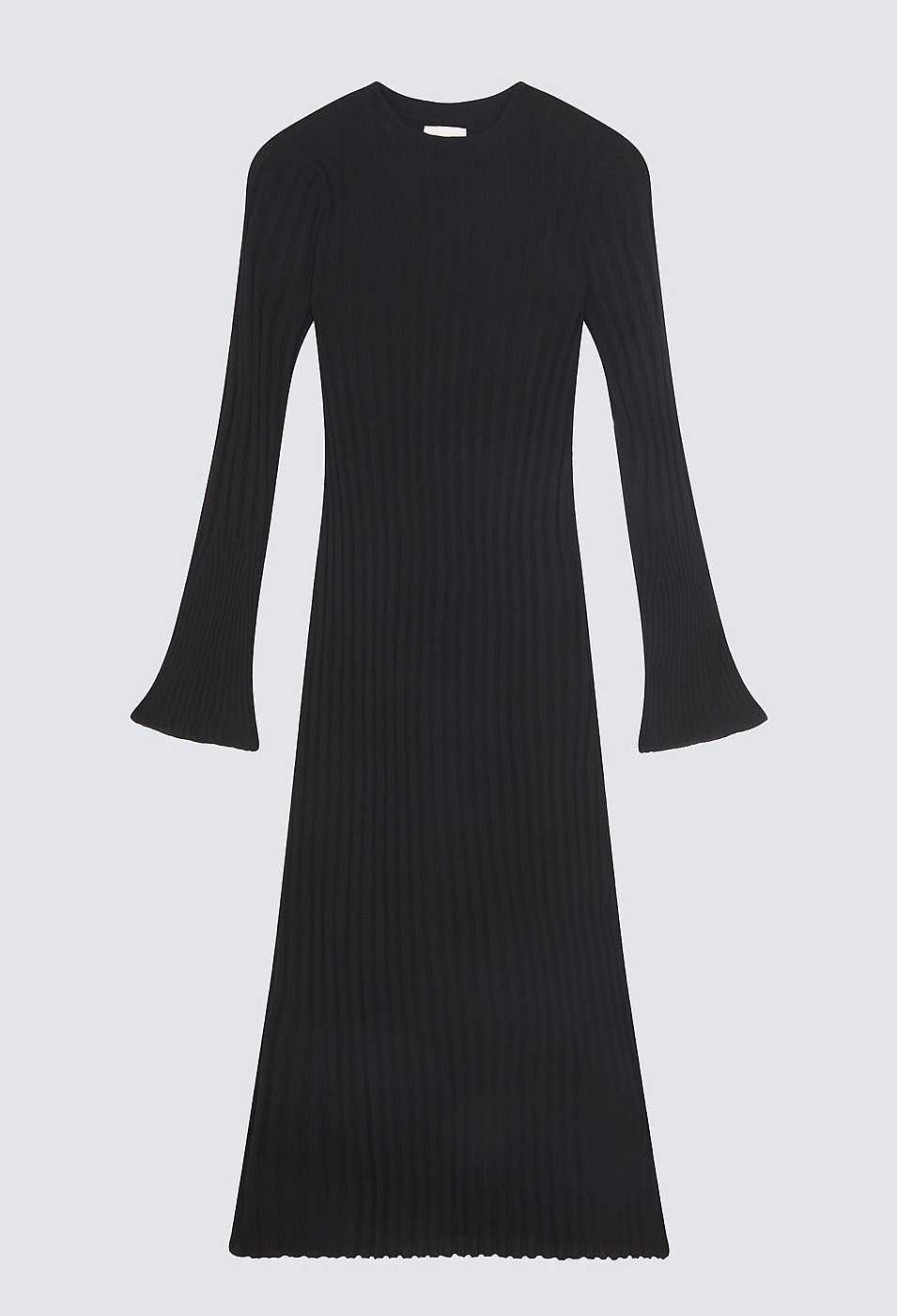 Clothing Loulou Studio | Bolga Wool Cashmere Dress Black