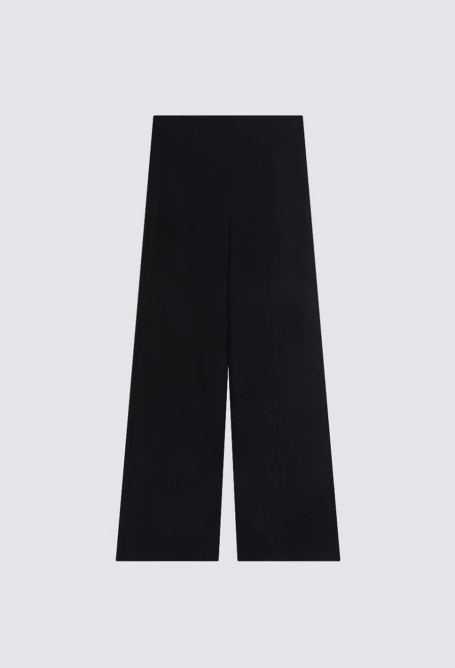 Clothing Loulou Studio | Hamill Fluid Twill Wide-Leg Trousers Black