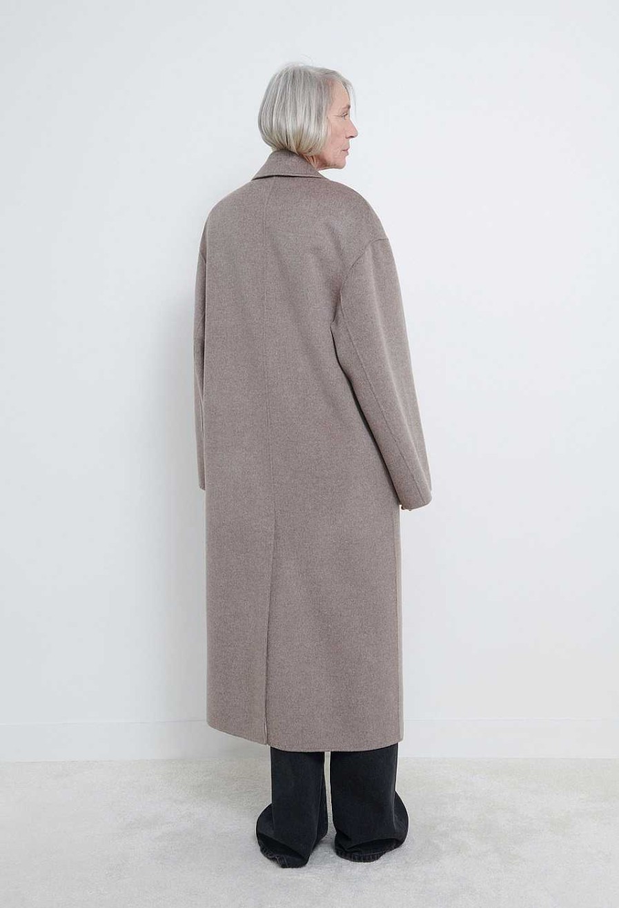 Essentials Loulou Studio | Borneo Wool And Cashmere Coat Beige Melange