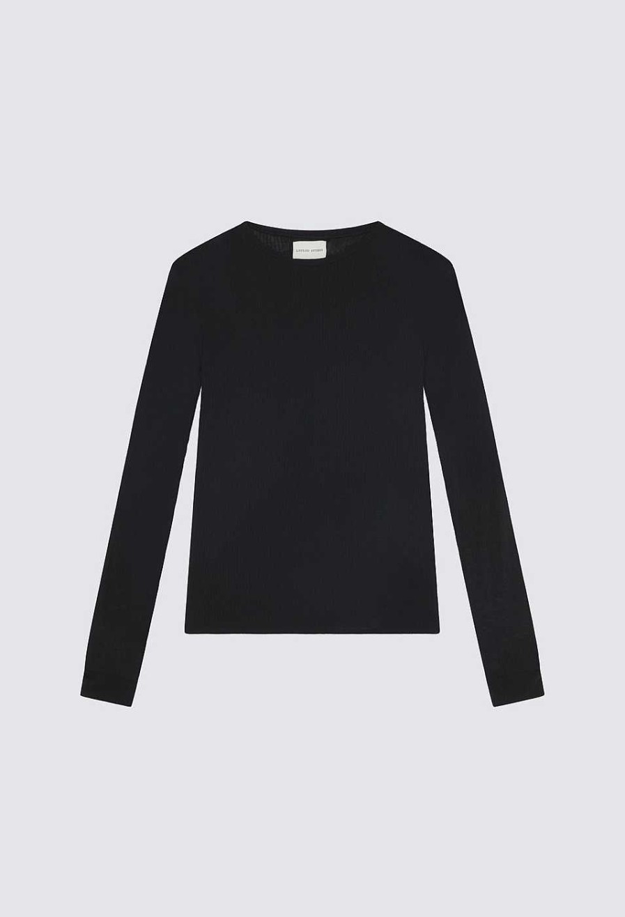 Essentials Loulou Studio | Ortigia Knitted Top Black