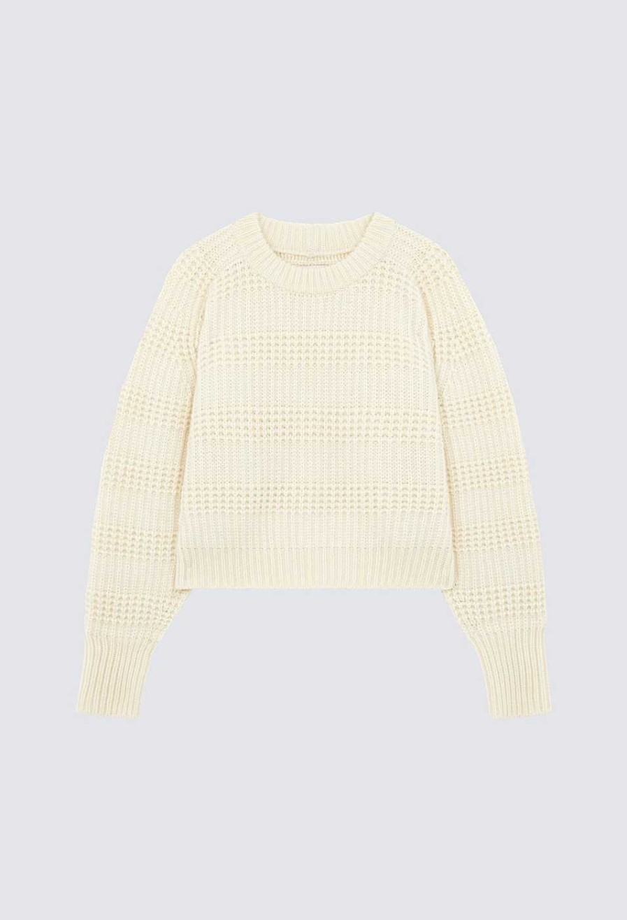 Clothing Loulou Studio | Duba Textured Cashmere Sweater Ivory