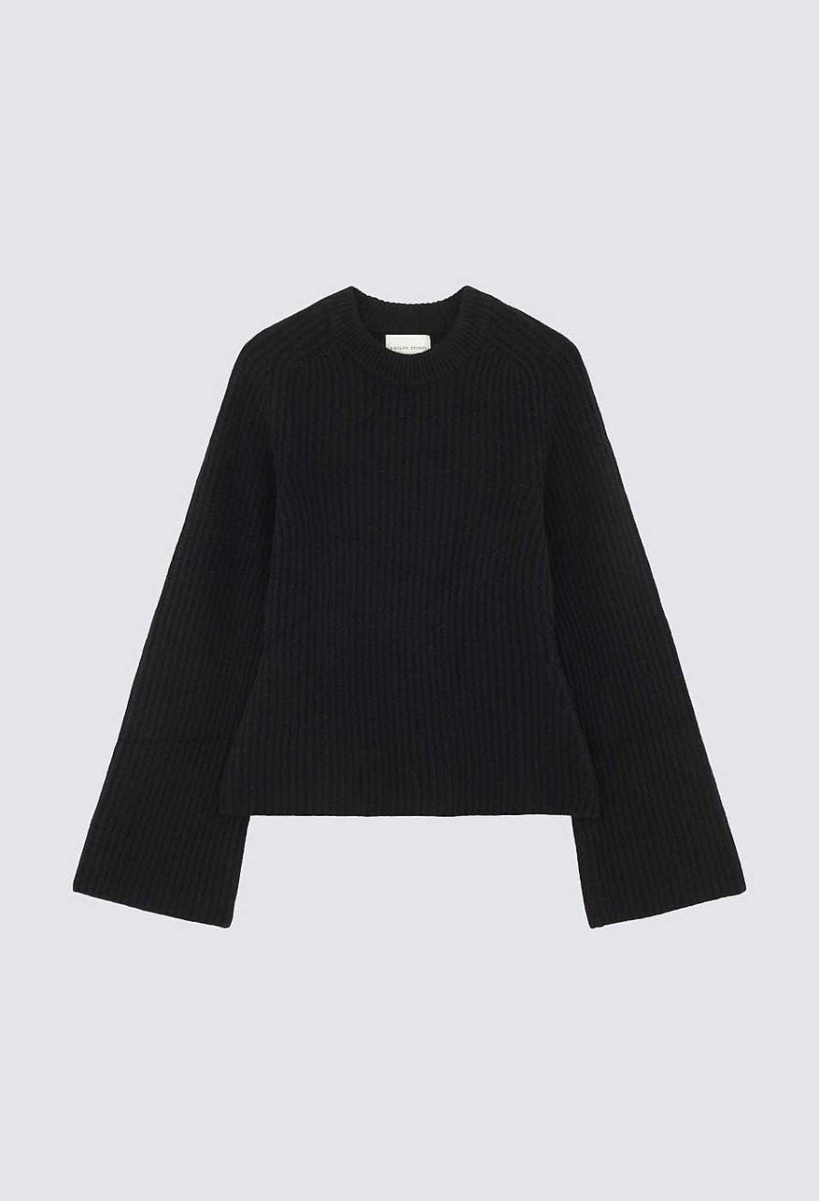 Clothing Loulou Studio | Kota Cashmere Sweater Black