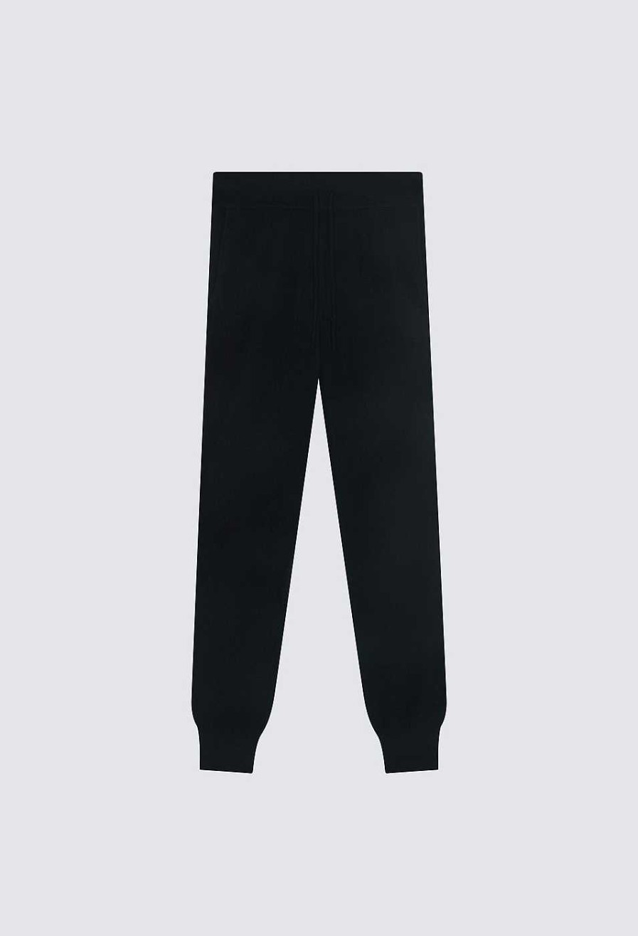 Essentials Loulou Studio | Maddalena Cashmere Jogging Pants Black