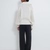 Clothing Loulou Studio | Rammu Cable Knit Wool Cashmere Sweater Ivory