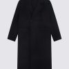 Clothing Loulou Studio | Vido Flannel Twill Coat Black