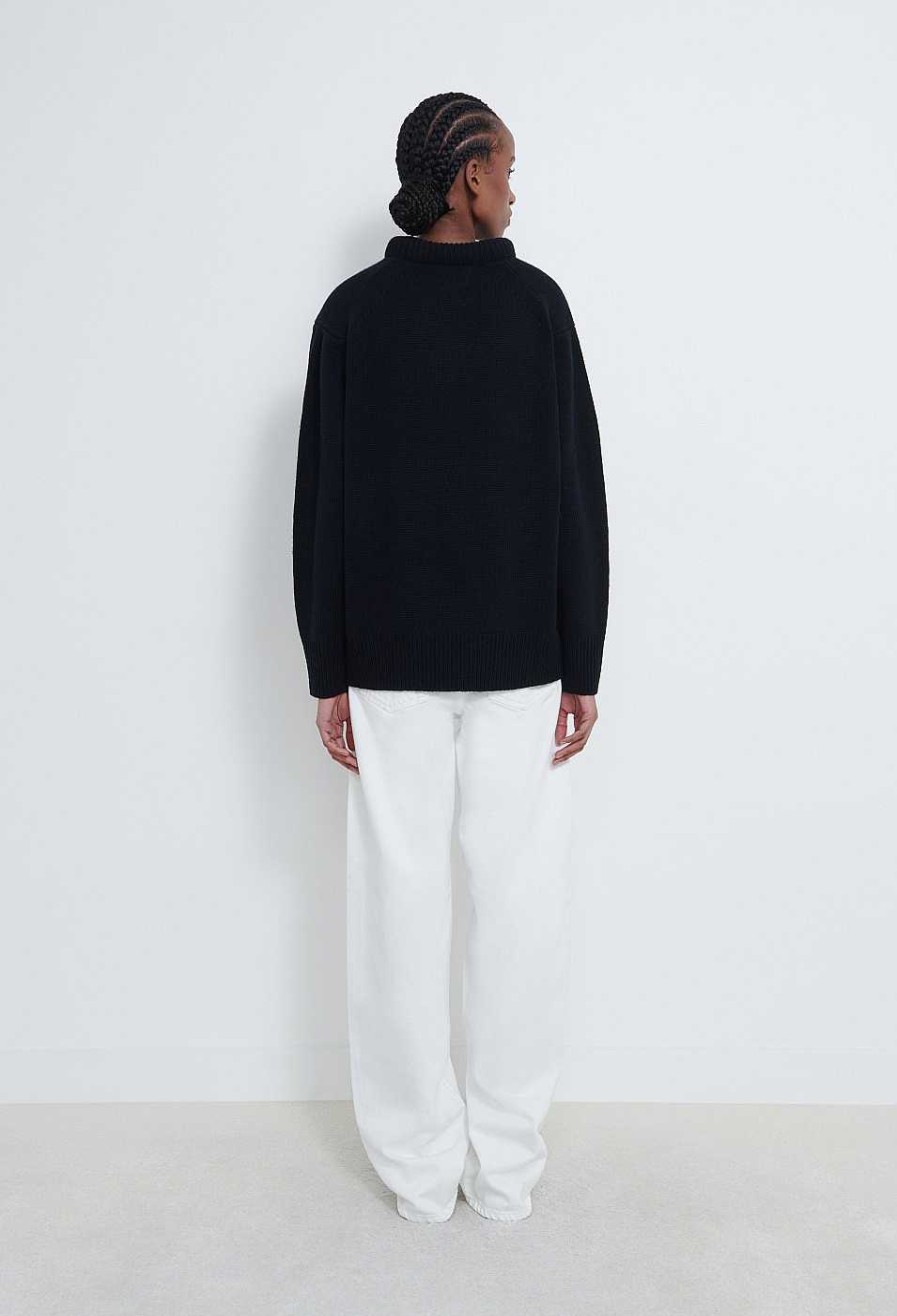 Clothing Loulou Studio | Ratino Wool Cashmere Sweater Black