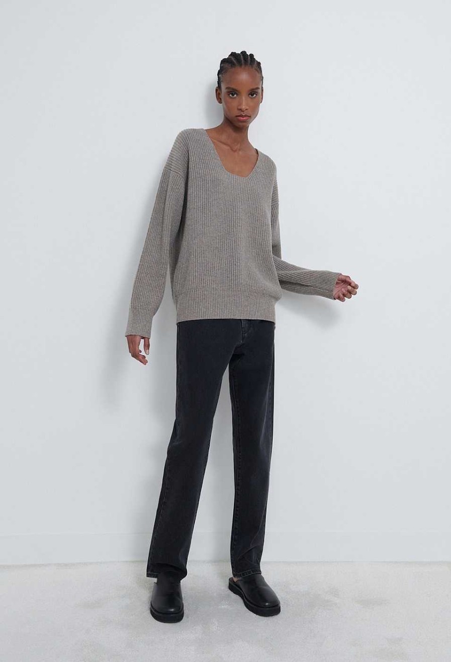 Clothing Loulou Studio | Nador Oversized Wool Cashmere Sweater Ashes Melange