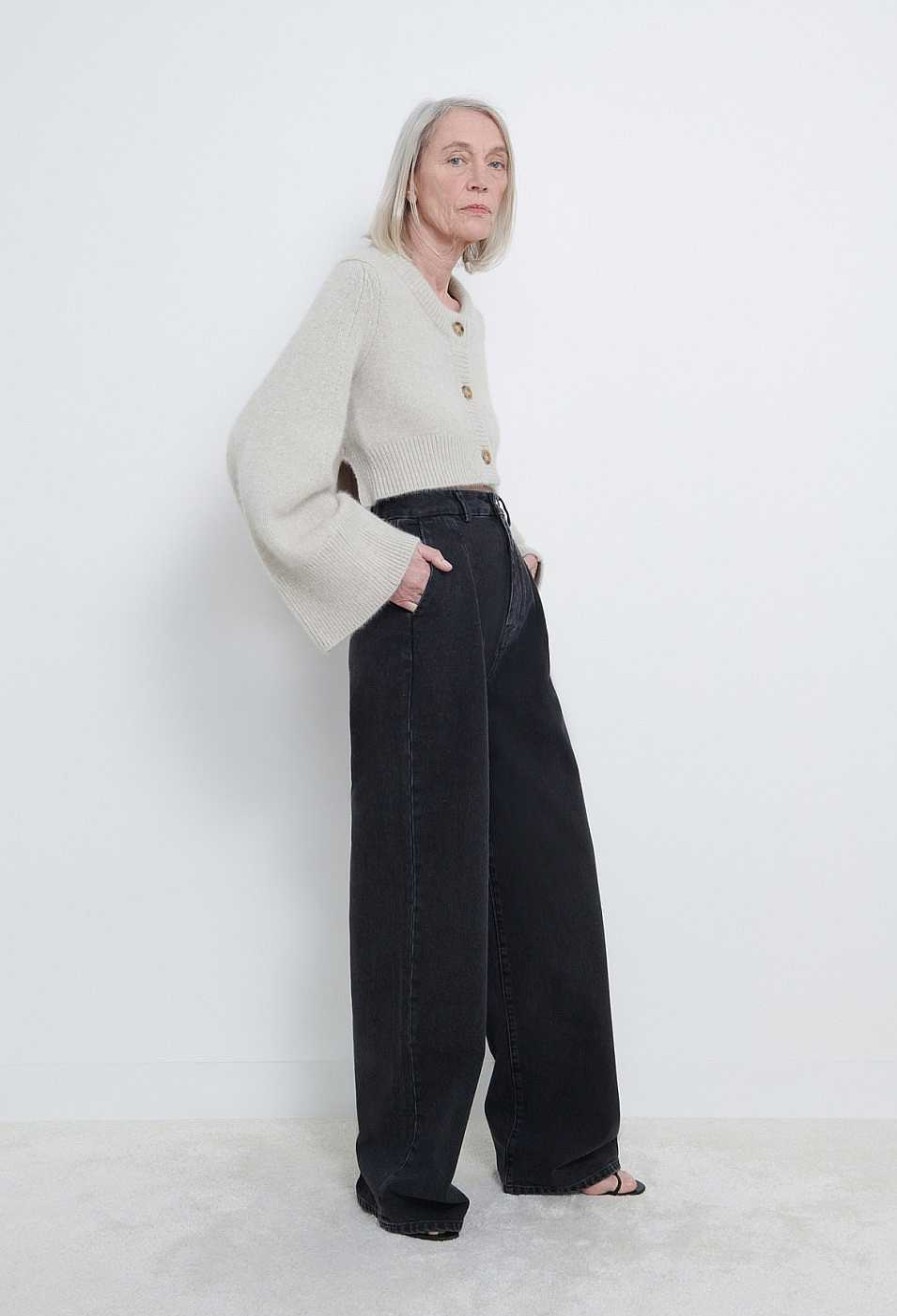 Clothing Loulou Studio | Tima Wool Blend Cardigan Stone