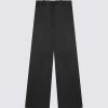 Essentials Loulou Studio | Noro Wide-Leg Leather Trousers Black