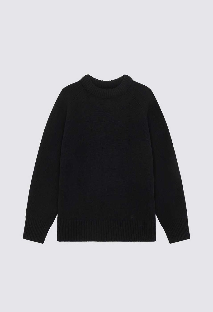 Clothing Loulou Studio | Ratino Wool Cashmere Sweater Black