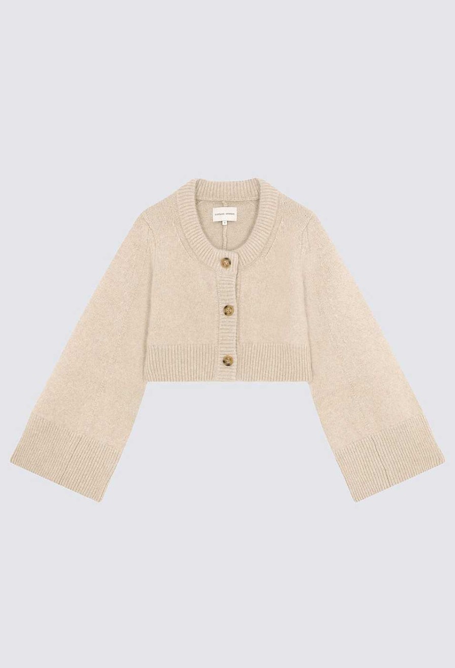 Clothing Loulou Studio | Tima Wool Blend Cardigan Stone