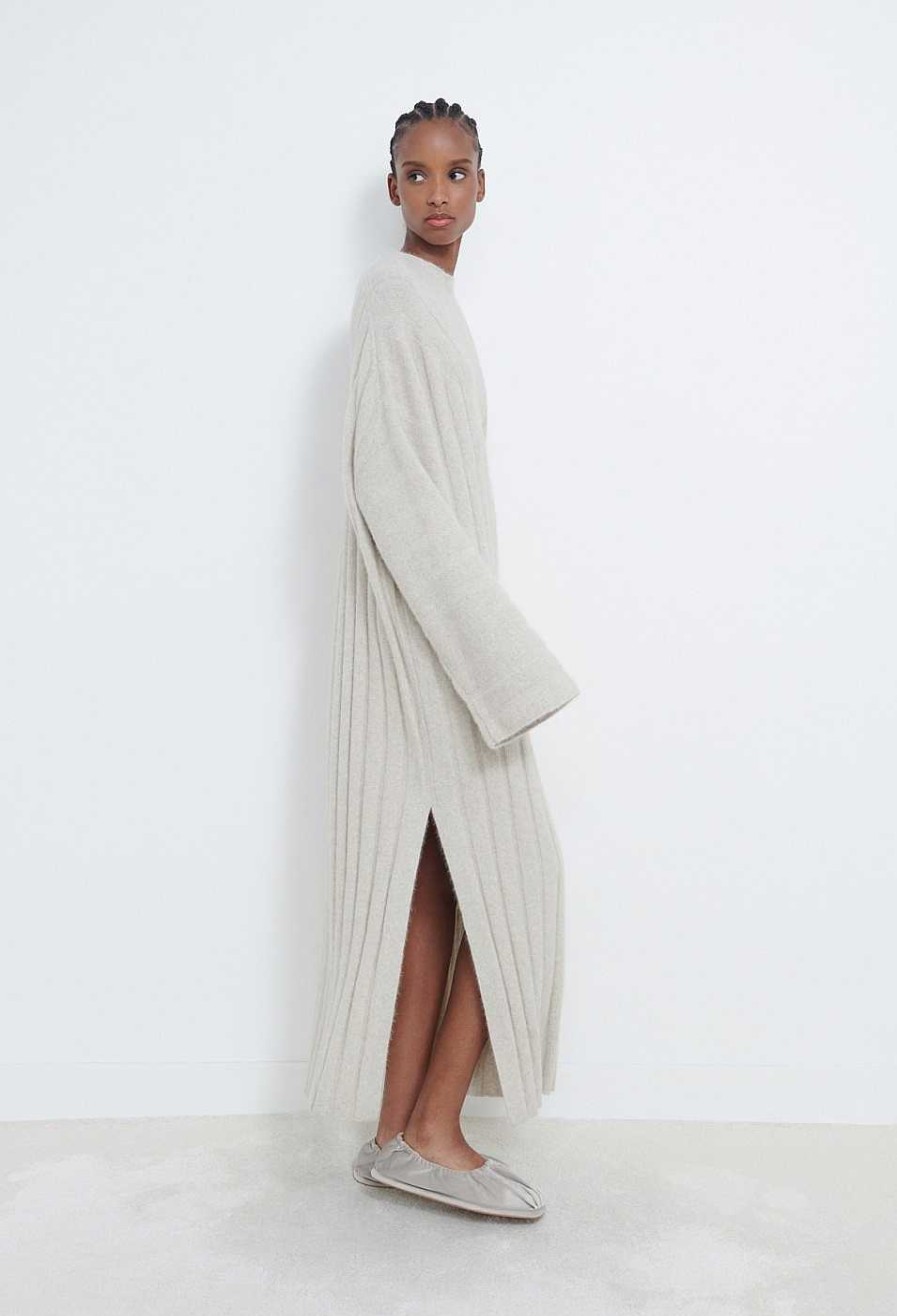 Clothing Loulou Studio | Badu Wool Blend Dress Stone