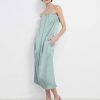 Clothing Loulou Studio | Siple Satin Bustier Dress Aqua