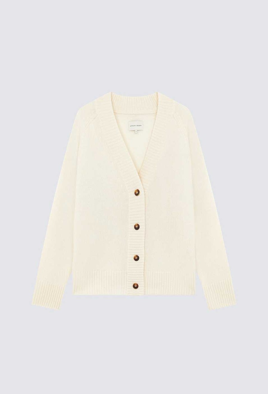 Clothing Loulou Studio | Nabat Cashmere Cardigan Ivory