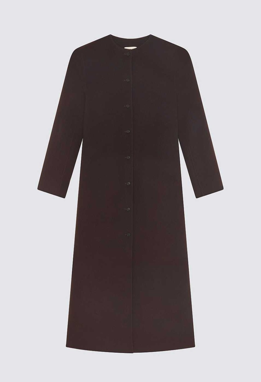 Clothing Loulou Studio | Martil Wool Cashmere Long Coat Brown