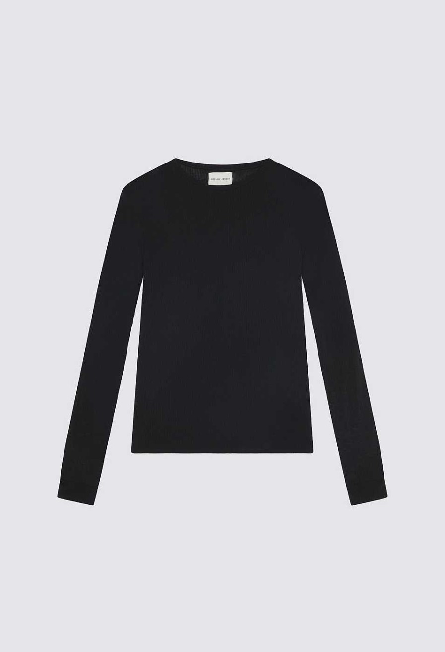 Essentials Loulou Studio | Ortigia Knitted Top Black