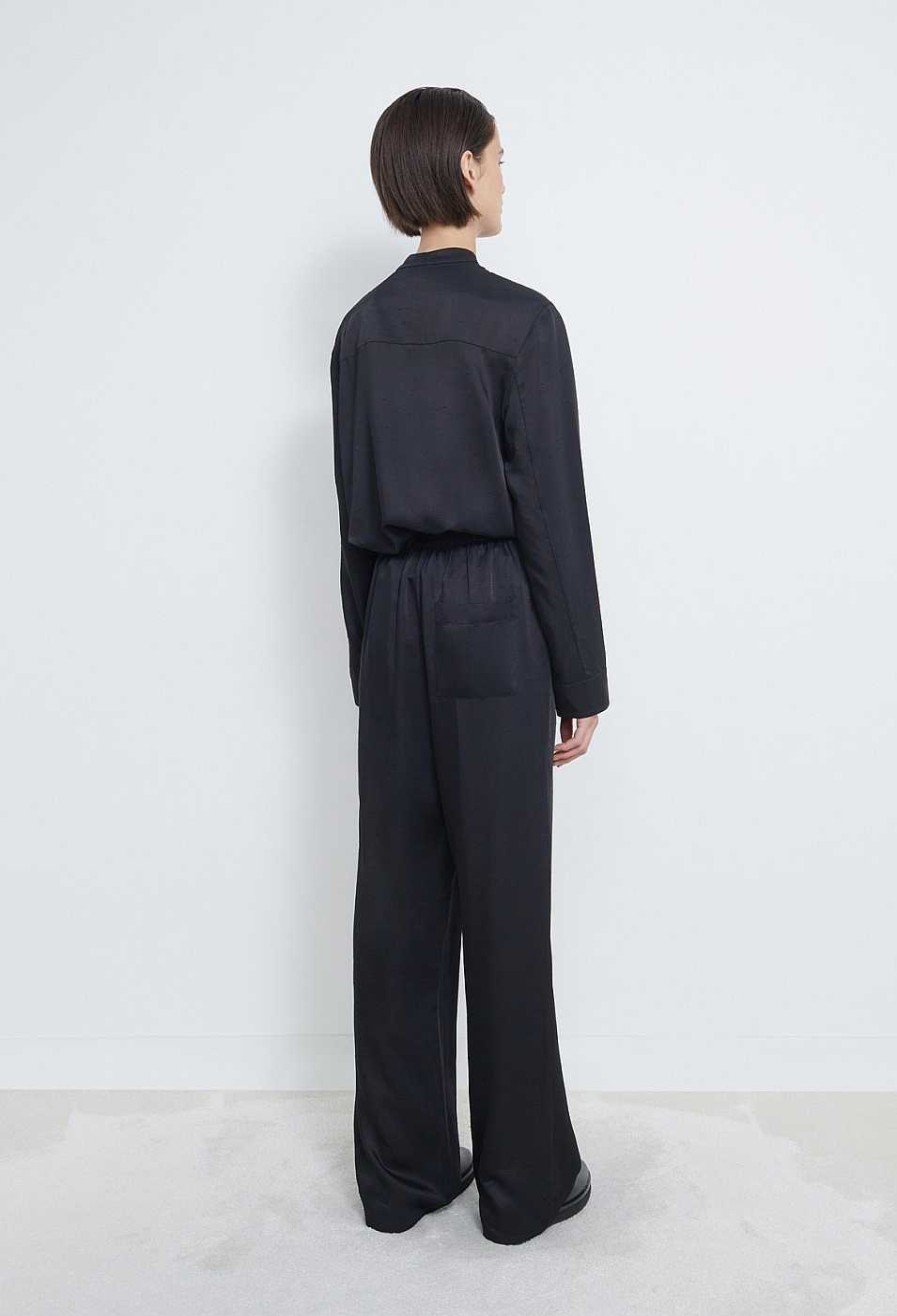 Clothing Loulou Studio | Albo Fluid Trousers Black