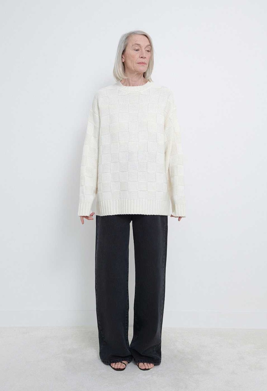 Clothing Loulou Studio | Aranos Oversized Cashmere Sweater Ivory