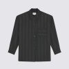 Clothing Loulou Studio | Grant Fluid Satin Shirt Grey Anthracite