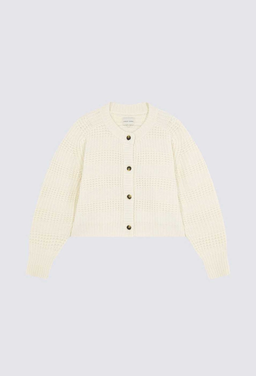 Clothing Loulou Studio | Alsta Textured Cashmere Cardigan Ivory