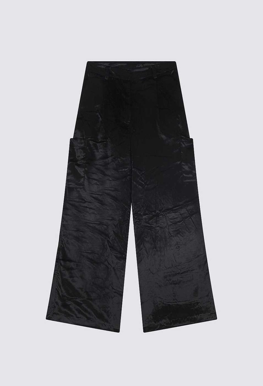 Clothing Loulou Studio | Luli Velvet Cargo Trousers Black