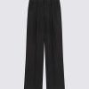 Clothing Loulou Studio | Avira Wool Twill Straight-Leg Trousers Black Stripes