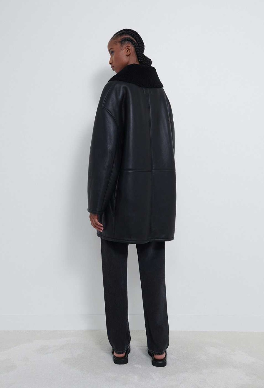 Clothing Loulou Studio | Namo Shearling Coat Black