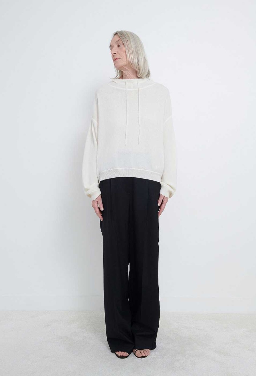 Essentials Loulou Studio | Linosa Cashmere Hoodie Ivory