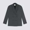 Clothing Loulou Studio | New Donau Wool Blazer Grey Anthracite