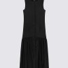 Clothing Loulou Studio | Liro Wool Twill Dress Black Stripes