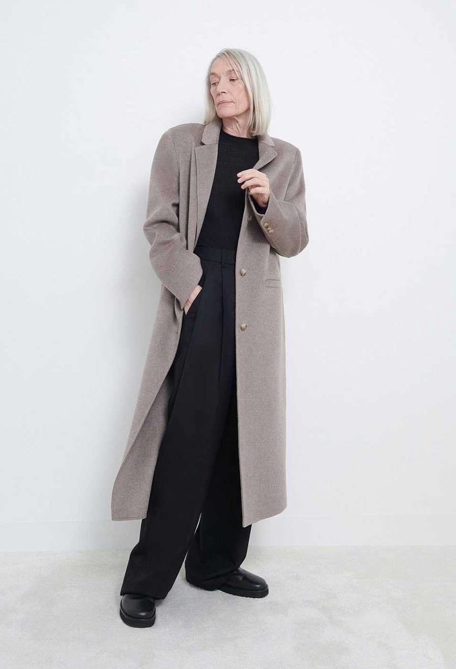 Clothing Loulou Studio | Mill Wool Cashmere Coat Beige Melange