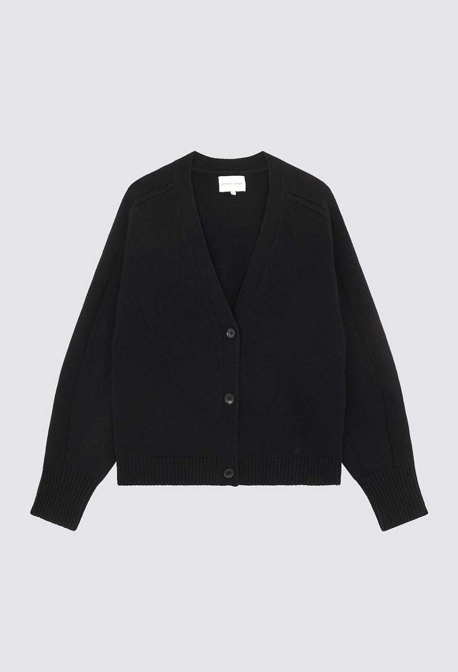 Clothing Loulou Studio | Zanzibar Wool And Cashmere Cardigan Black