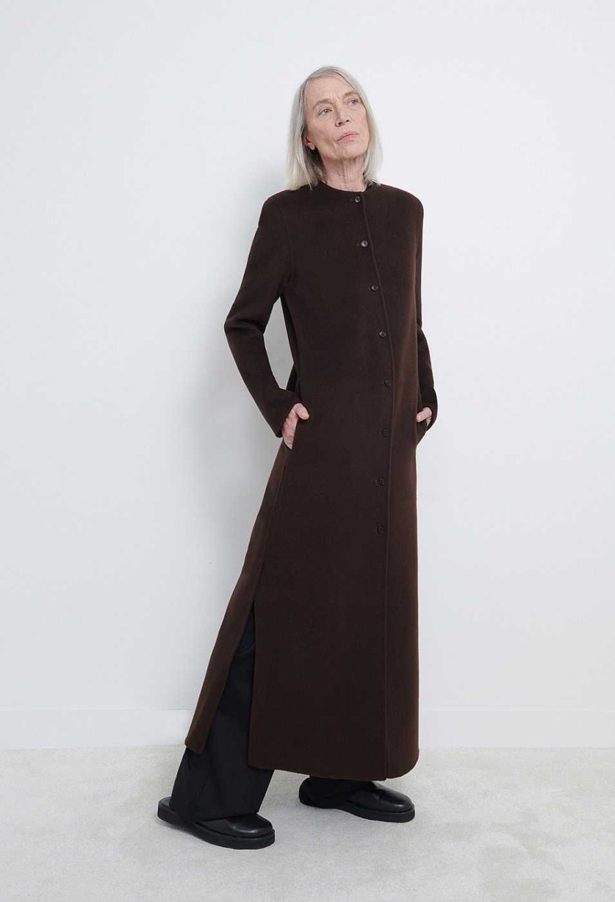 Clothing Loulou Studio | Martil Wool Cashmere Long Coat Brown