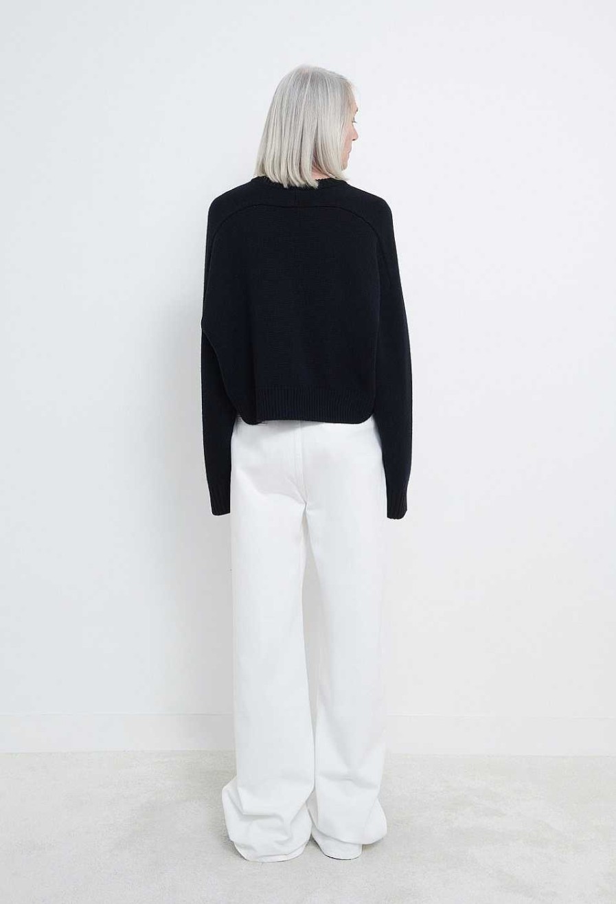 Clothing Loulou Studio | Bruzzi Wool Cashmere Sweater Black