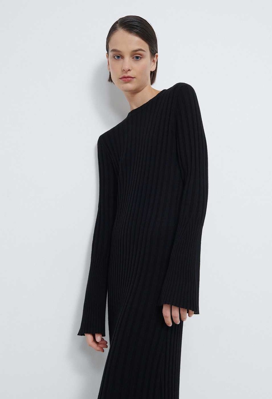 Clothing Loulou Studio | Bolga Wool Cashmere Dress Black