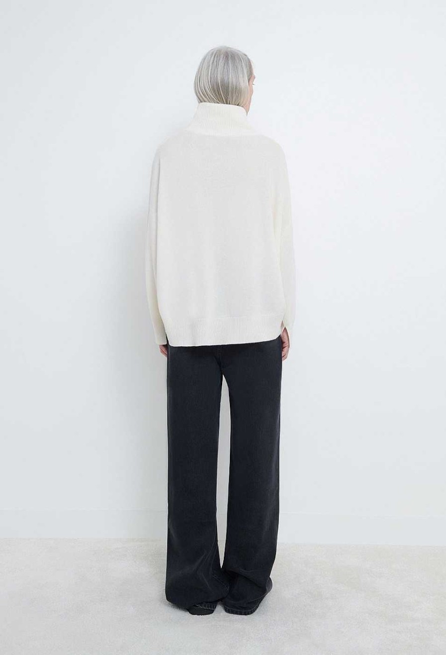 Essentials Loulou Studio | Murano High Collar Sweater Ivory