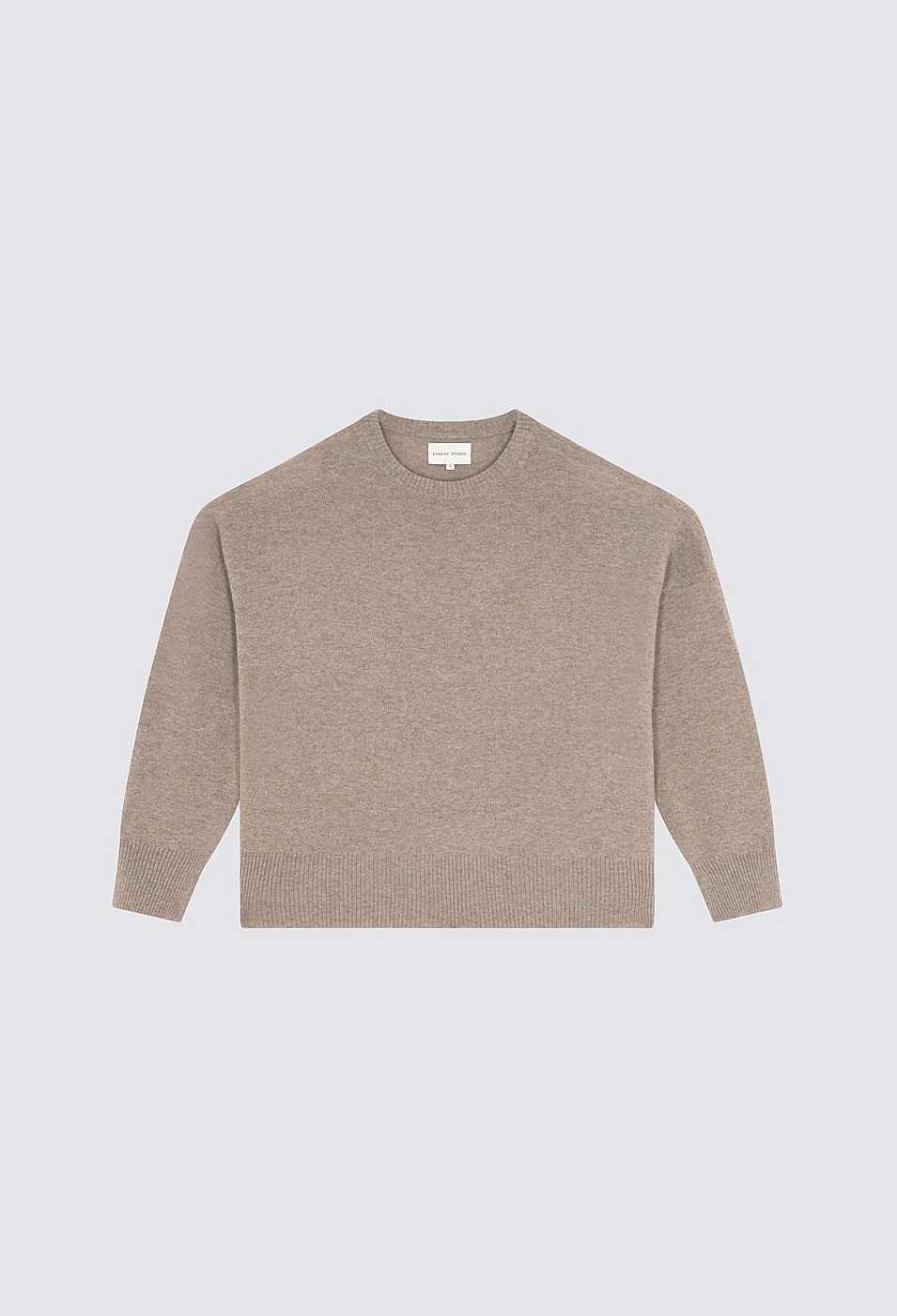 Essentials Loulou Studio | Anaa Cashmere Sweater Beige Melange