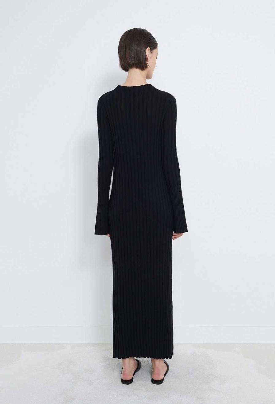 Clothing Loulou Studio | Bolga Wool Cashmere Dress Black