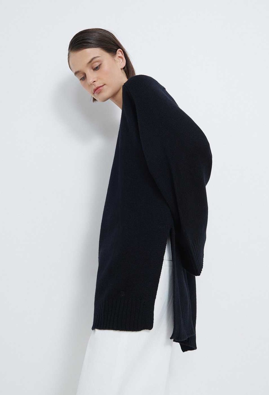 Clothing Loulou Studio | Safi Wool Cashmere Sweater Black