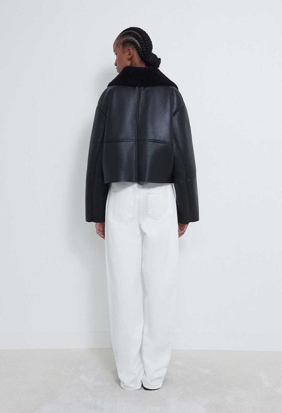 Clothing Loulou Studio | Bugur Shearling Jacket Black