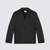 Essentials Loulou Studio | Davao Leather Blazer Black