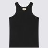 Essentials Loulou Studio | Poso Organic Cotton Tank Top Black