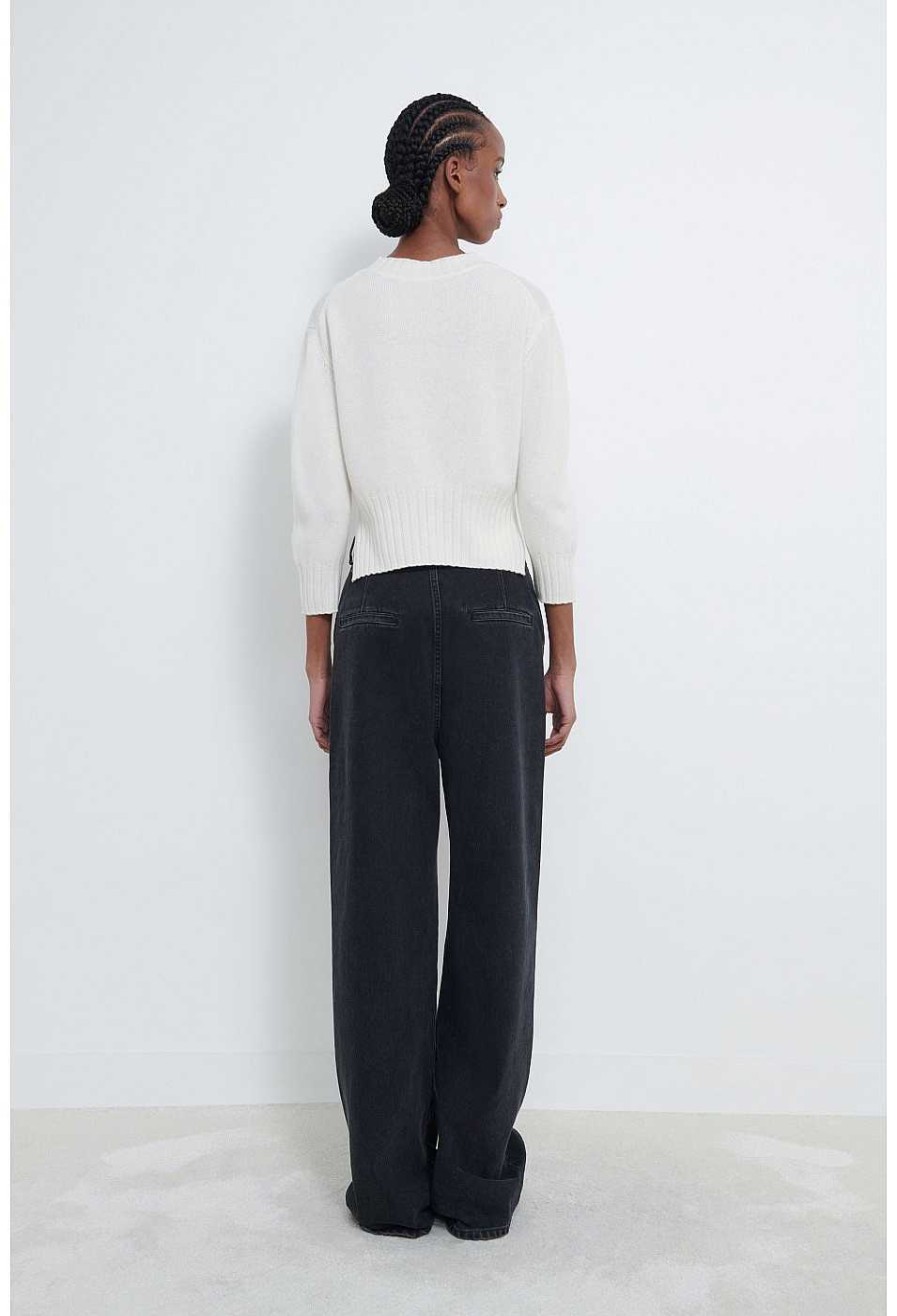 Essentials Loulou Studio | Mora Cashmere Sweater Ivory