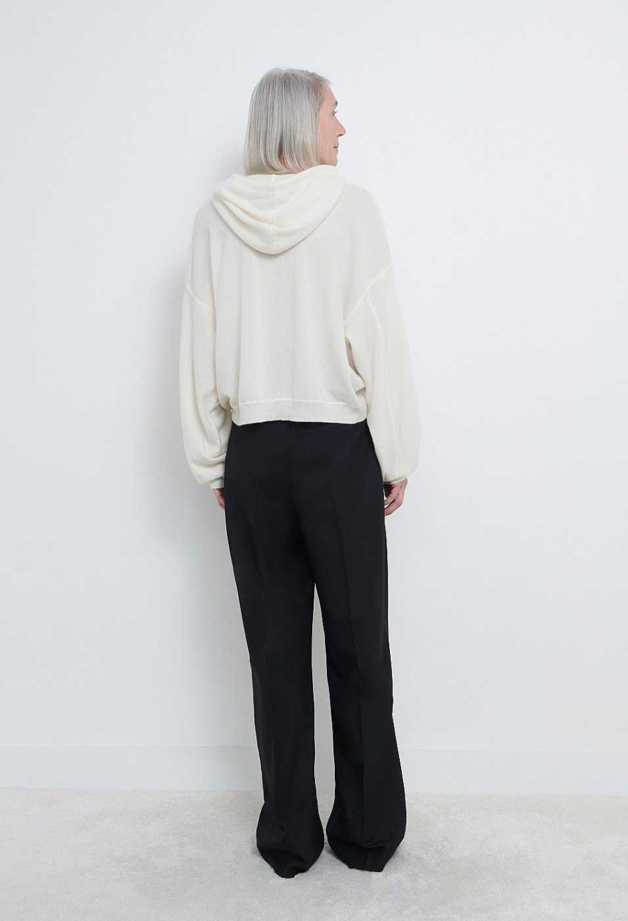 Essentials Loulou Studio | Linosa Cashmere Hoodie Ivory